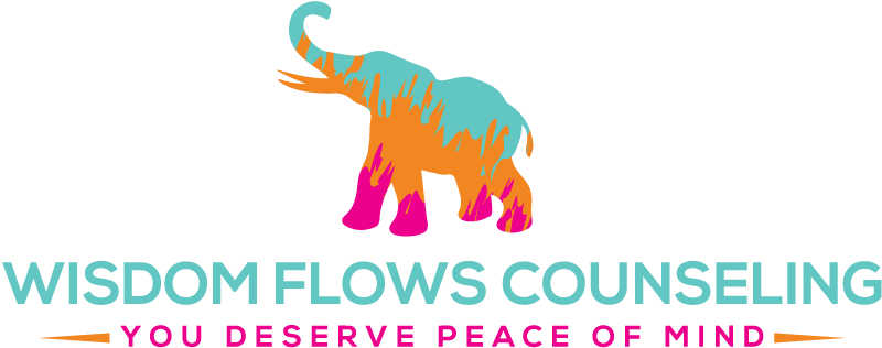 The logo of wisdom flows counseling with transparent background